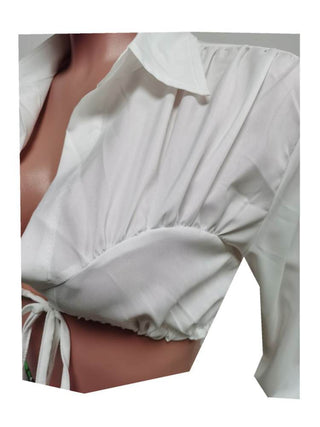 Lantern Sleeve Cropped Shirt Pant Sets