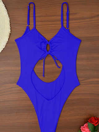 Solid Color Square Neck Fitted One-Pieces