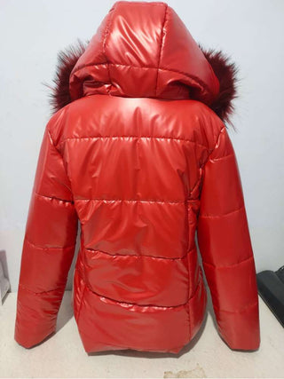 Patchwork Fur Hooded Zipper Down Coats