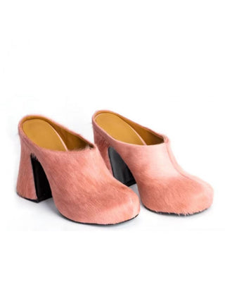 Chunky Platforms Heels Mules Fur Slippers