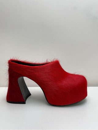 Chunky Platforms Heels Mules Fur Slippers