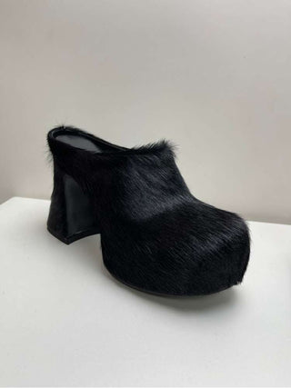 Chunky Platforms Heels Mules Fur Slippers