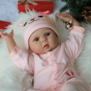 Lifelike Reborn Baby Dolls - 22 Inch Silicone Little Girl, Realistic Dolls That Look Real, Newborn Baby with Cloth Body Vin