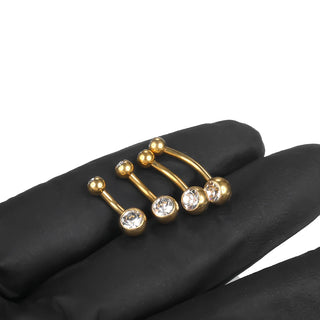 14G Titanium Navel Piercings Belly Button Rings CZ Crystal Piercing Ombligo Navel Earring Piercings Sexy Body Jewelry Women