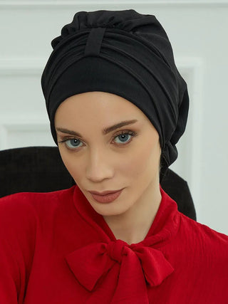 Muslim Instant Turban Pure Color Stretch Inner Hat Hijabs For Caps Ready To Wear Women Head Scarf Under Bonnet