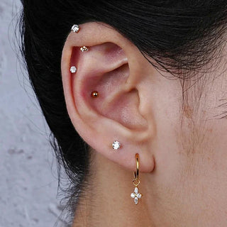 18G/16G Titanium Dangle Huggie Hoop Rook Cartilage Ear Piercing Hinged Segment Clicker Septum Ring Tragus Helix Jewelry Gift