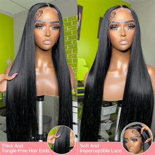 Transparent 360 Lace Frontal Wig 4x4 Lace Closure Wig Straight 13x6 Lace Front Human Hair Wigs For Black Women 30 32 34Inches Thomas Family Essentials