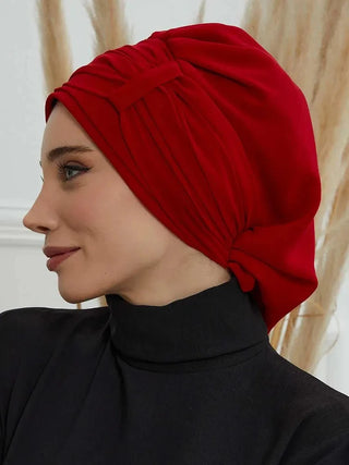 Muslim Instant Turban Pure Color Stretch Inner Hat Hijabs For Caps Ready To Wear Women Head Scarf Under Bonnet
