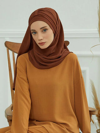 Large Plain Muslim Hat Inner Hijab Caps Ramadan Headwraps Pre-design