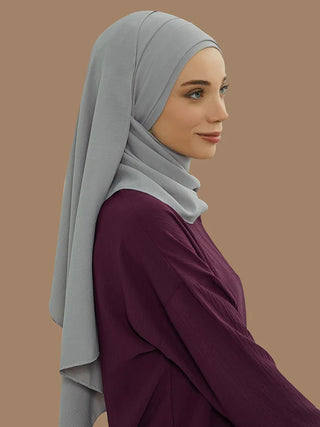 Big Size Plain Hijab Instant Turban Large Scarf Women