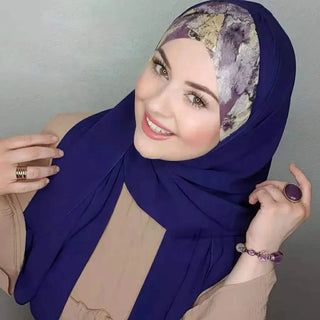 Summer Chiffon Scarf Hijab Muslim Women Instant Turban ，Big Size，Light, Thin, Breathable