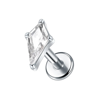 G23 Titanium Ear Cartilage Piercing Moon Heart Crystal Flat Back Ear Studs Tragus Helix Earrings Sexy Jewelry for Women