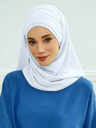 Big Size Plain Hijab Instant Turban Large Scarf Women