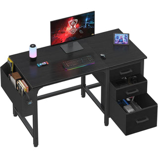 US Computer Desk with File Drawers Cabinet, 47 Inch Home Office Desks with Fi