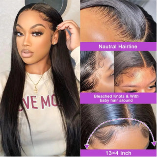 28 30 inch Straight Human Hair Wigs HD Lace Frontal Wig 180% 13x4/6 Transparent Lace Front Wigs 5x5 Human Hair Lace Closure Wigs Thomas Family Essentials