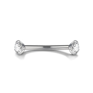 Titanium Zircon Eyebrow Piercing Crystal Curved Barbell Stud Helix Cartilage Lobe Earring Fashion Body Piercing Jewelry