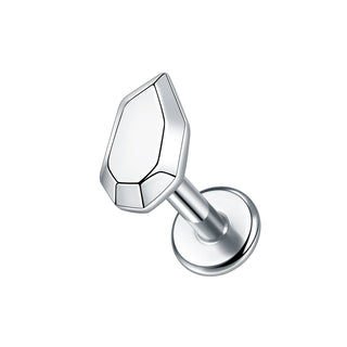 G23 Titanium Ear Cartilage Piercing Moon Heart Crystal Flat Back Ear Studs Tragus Helix Earrings Sexy Jewelry for Women