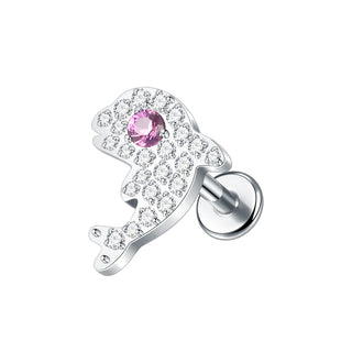 Titanium 16G Ear Cartilage Piercing Marquise CZ Flower Helix Conch Flat Back Rook Tragus Labret Lip Piercings Body Jewelry