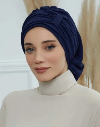 Muslim Instant Turban Pure Color Stretch Inner Hat Hijabs For Caps Ready To Wear Women Head Scarf Under Bonnet