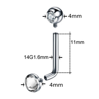 Titanium Christina Vertical Hood Piercings Flower Lip Belly Navel Rings Sexy Shinny Vagina Genital VCH Eyebrow Body Jewelry