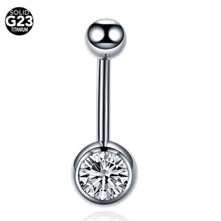 G23 Titanium Piercings 14G Belly Button Piercing Dangle Goth Navel Earring Crystal Gem Ombligo Pircings Ear Piercer Jewelry 10mm