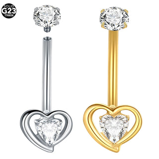 Titanium Gold Color Navel Piercings Marquise CZ Crystal Belly Button Rings Navel Earring Belly Piercings Ombligo Jewelry