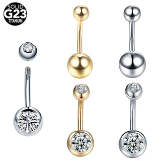 14G Titanium Navel Piercings Belly Button Rings CZ Crystal Piercing Ombligo Navel Earring Piercings Sexy Body Jewelry Women