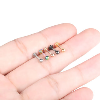 Titanium Labret Piercing Kits Lip Mouth Stud Earring Tragus Cartilage Helix Piercings Ear Sexy Lobe Jewelry for Women Men