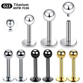 14G 16G Internally Threaded Labret Monroe Lip Studs Titanium Helix Cartilage Tragus Earring Piercing Jewelry for Women