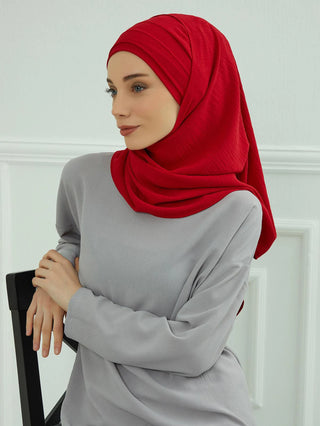 Big Size Plain Hijab Instant Turban Large Scarf Women