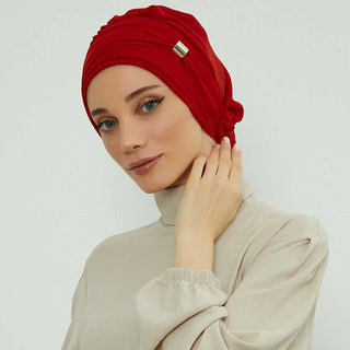 Plain Muslim Instant Turban Hat Inner Hijabs Caps Women Islamic Bandana Bonnet India Hats Female Headwrap Turbante Mujer Flower