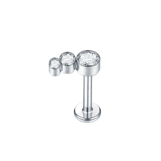 16G 8mm Labret Piercings Lip Ring Gold Color CZ Titanium Cartilage Helix Lobe Conch Earring Stud Piercings Women Jewelry