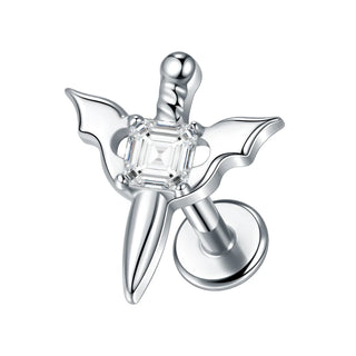 Titanium 16G Ear Cartilage Piercing Marquise CZ Flower Helix Conch Flat Back Rook Tragus Labret Lip Piercings Body Jewelry