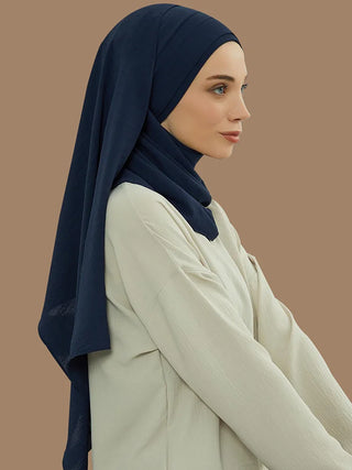 Big Size Plain Hijab Instant Turban Large Scarf Women