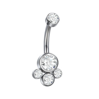 Titanium Gold Color Navel Piercings Marquise CZ Crystal Belly Button Rings Navel Earring Belly Piercings Ombligo Jewelry