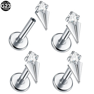 Titanium 16G Ear Cartilage Piercing Marquise CZ Flower Helix Conch Flat Back Rook Tragus Labret Lip Piercings Body Jewelry