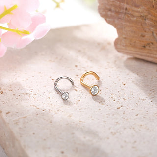 G23 Titanium Nose Ring Stud Piercing Nariz 18G 20G Crystal Nostril Pirsing Earring Cartilage Piercings Jewelry for Women