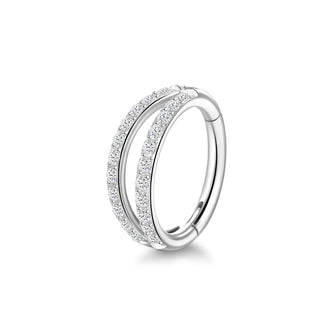 Marquise CZ Hinged Segment Piercing Titanium Septum Clicker Nose Hoop Ring Tragus  Upper Lobe Piercing Cartilage Earring