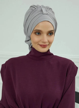 Muslim Instant Turban Pure Color Stretch Inner Hat Hijabs For Caps Ready To Wear Women Head Scarf Under Bonnet