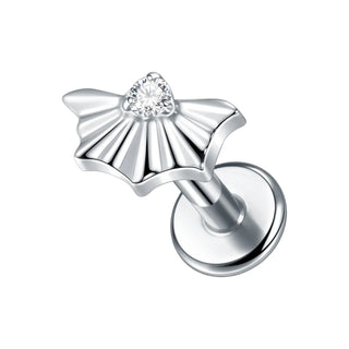 Titanium 16G Ear Cartilage Piercing Marquise CZ Flower Helix Conch Flat Back Rook Tragus Labret Lip Piercings Body Jewelry