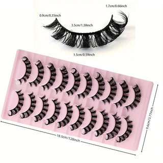 3Boxes(30Pairs) Russian Strip Lashes D Curl Fake Lashes Natural Look Fluffy Volume Wispy Russian Lashes 3D Effect Fake Eyelashes Thomas Family Essentials