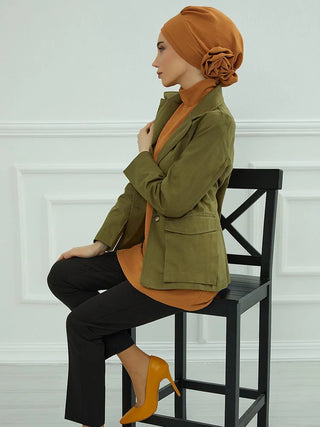 Islamic Hat Hijabs For Woman Trendy Flower Headscarf Undercap Bonnet Women Muslim Turban Hat Ladies Head Wrap Bandana Skullcap