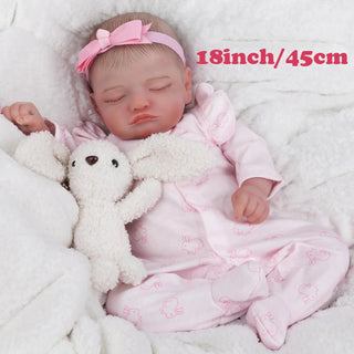 Realistic Newborn Baby Doll - 18 inch Reborn Girl Doll Toy Gift with Real Life Features for Boy & Girl Age 3+