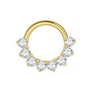 Marquise CZ Hinged Segment Piercing Titanium Septum Clicker Nose Hoop Ring Tragus  Upper Lobe Piercing Cartilage Earring