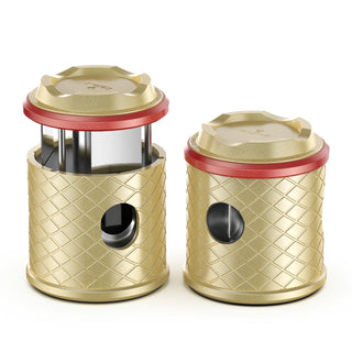 4-in-1 Cigar Cutter with Cigar Holder, Two Size Guillotine, V-Cutter, Cuts up to 68 Ring Size Cigars,Father's Day Gift for Men