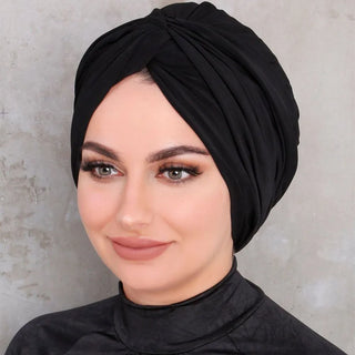 Plain Muslim Hijabs Women Solid Hijab Islamic Muslim Hijab Instant Turban