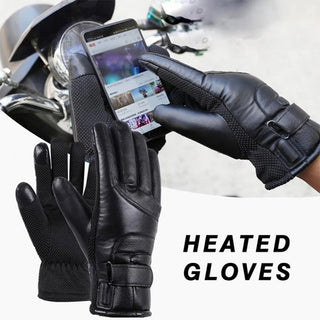 Full Finger Thermal Windproof Warm Gloves Heated Riding Gloves Outdoor Sports Heating Gloves Motorcycle Cold Gloves