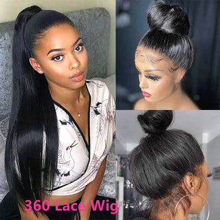 360 Lace Frontal Wig Brazilian Bone Straight 13x4 Transparent Lace Front Human Hair Wigs For Black Women Pre Plucked Bling Thomas Family Essentials