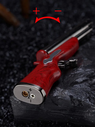 Metal Mini Gun Dual Fire Butane Gas Lighter Press Ignition Open Flame Smoking Accessories Gifts For Men Dropshipping Suppliers