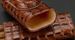 Travel Cigar Case Cigar Humidor with Multifunctional V Cutter,Cedar Wood Cigar Humidor Box with Gift Box,Portable for 3 Cigars